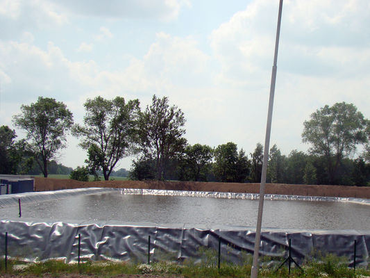 Width 1 to 12 meters Geomembrane providing Elongation at Break at least 700 percent suitable for reservoir liners and erosion control systems