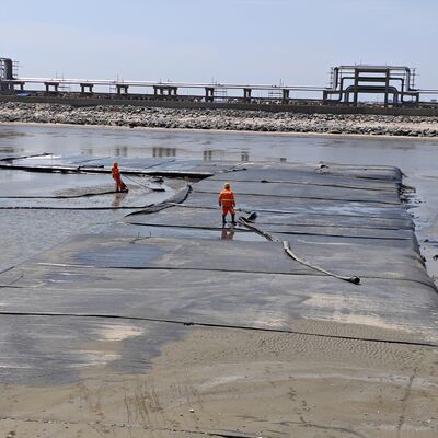 لوله های آبگیری ژئوتکستایل با نفوذپذیری بالا برای پروژه های تصفیه لجن شهری