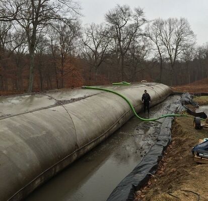 Customized Sludge Drying Geotextile Dewatering Tubes For Municipal Wastewater Treatment Plant