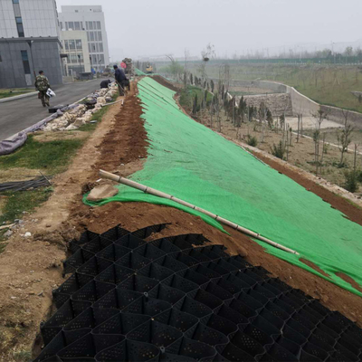 تثبیت کننده شن ژئوسل HDPE سبز مشکی سوراخ شده