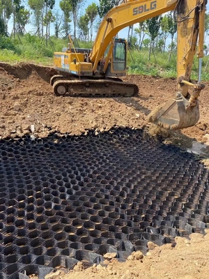 ژئوسل HDPE شبکه شنی بافت دار و سوراخ دار برای ساخت و ساز جاده